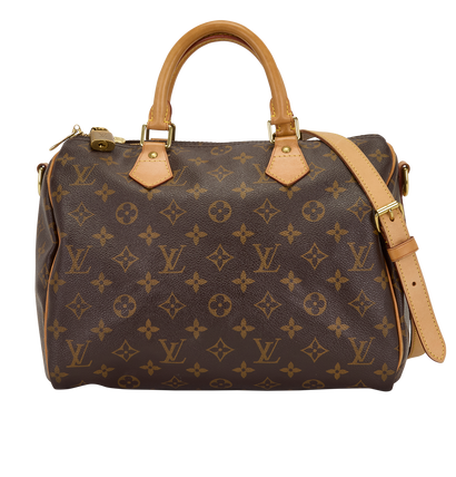 Speedy Bandouliere 30, &pound;825, Handbags, Brown, Canvas, Front view